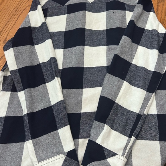 Natural Reflections Navy and White Plaid Shirt - Picture 3 of 3